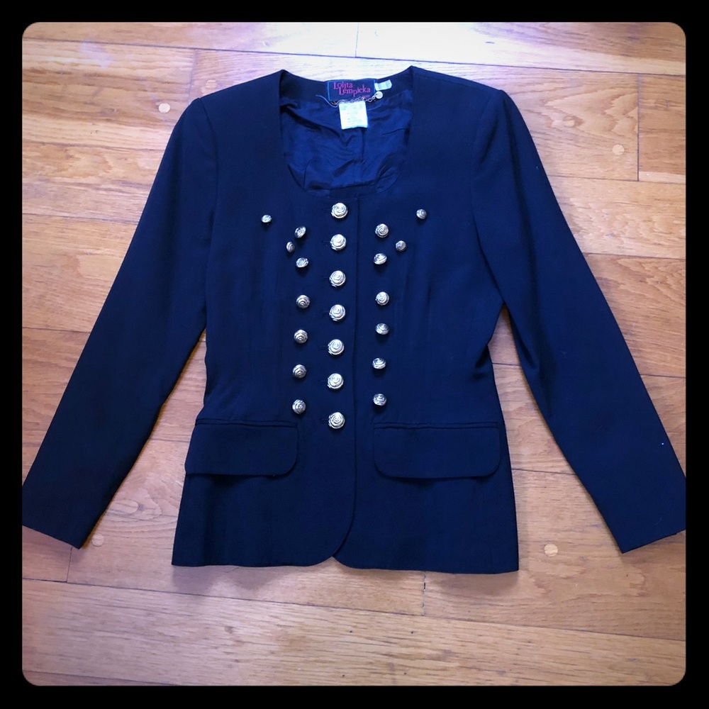 VTG Lolita Lempicka Fr 38 US 8 jacket rose buttons